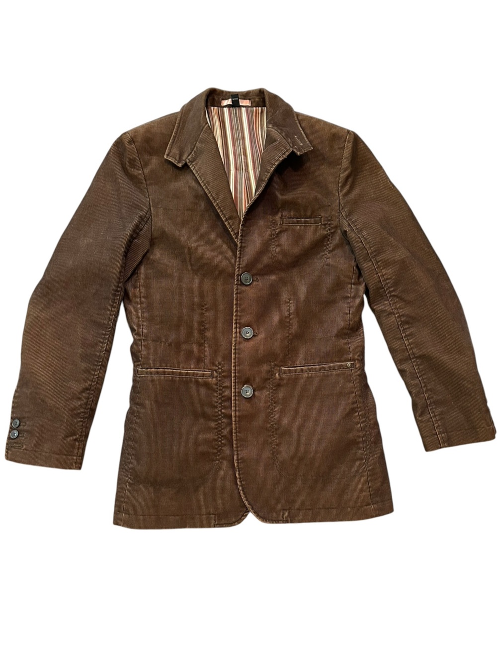 BLACK RIVET G-III Apparel brown corduroy blazer jacket sport coat size Small